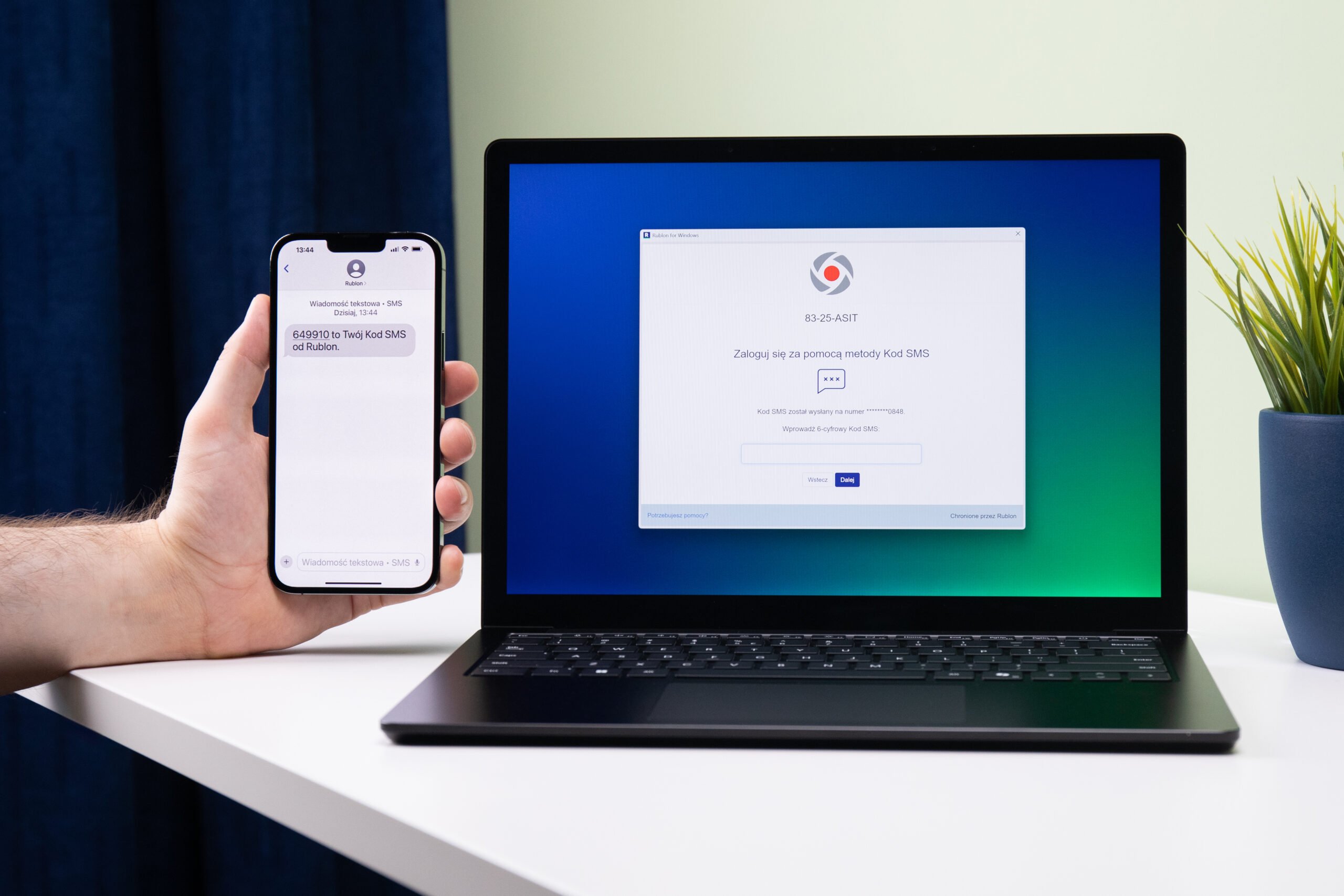 Metoda uwierzytelniania Kod SMS w platformie Rublon MFA