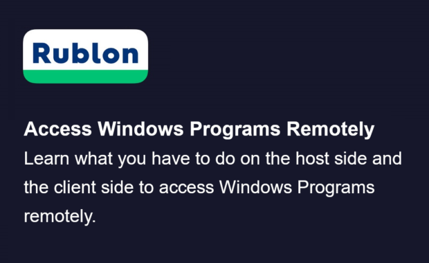 How to access Windows Programs remotely