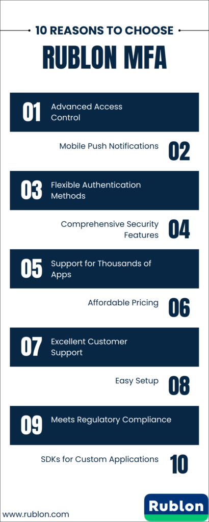 Image showing 10 reasons why Rublon MFA is the perfect alternative to Google Authenticator