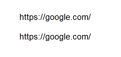Two links that do not seem to differ at all to a human eye but are in fact different