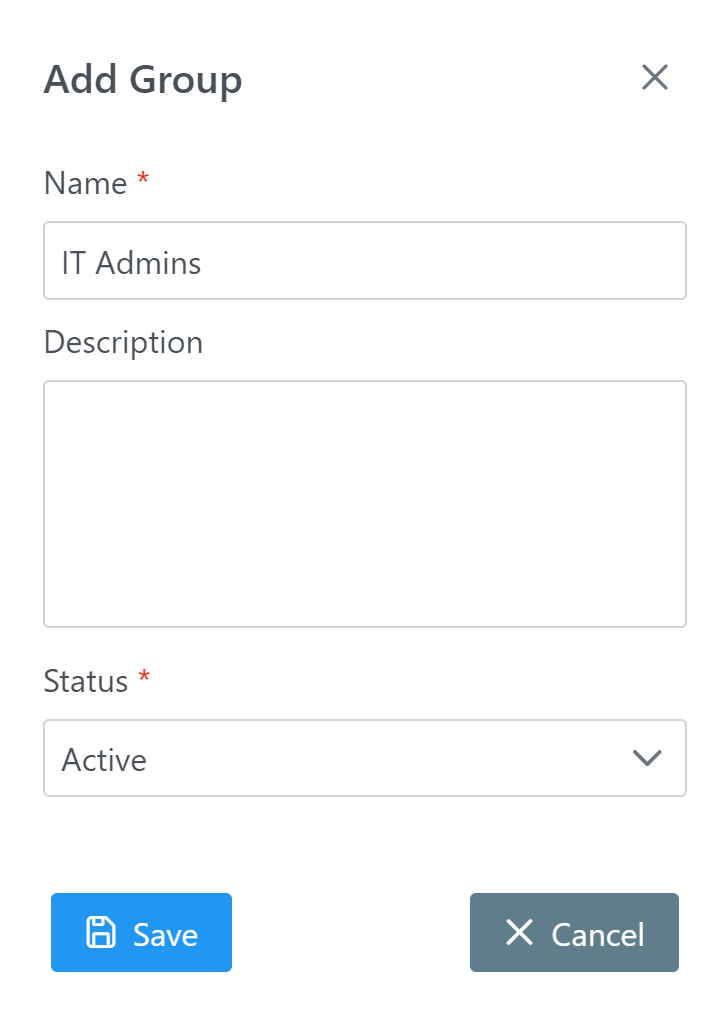 Image showing how to add a new group