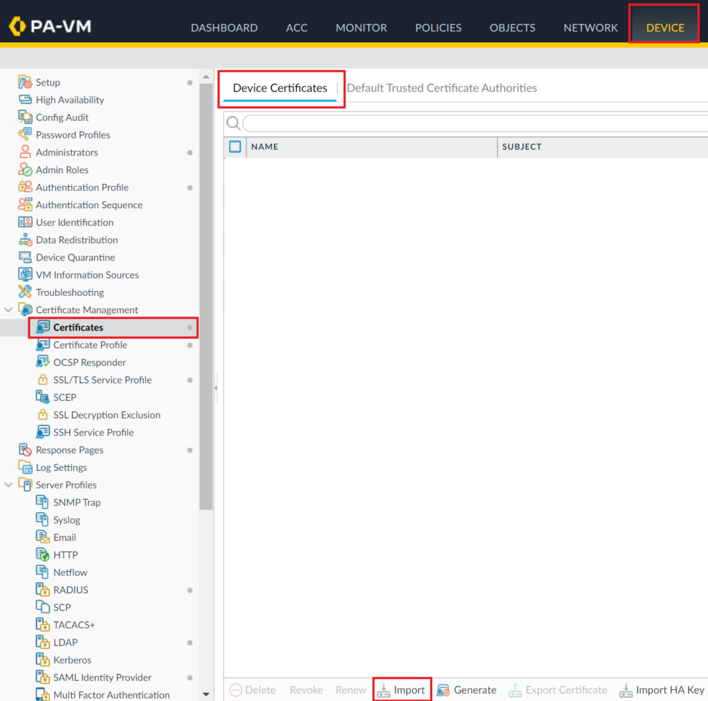 Image showing how to add a certificate for LDAPS