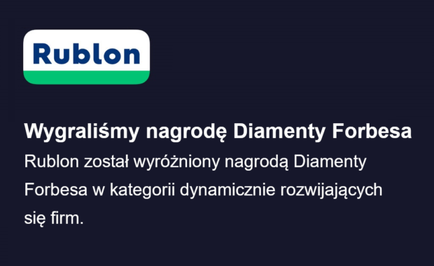 Rublon otrzymuje nagrodę Diamenty Forbesa za dynamiczny rozwój