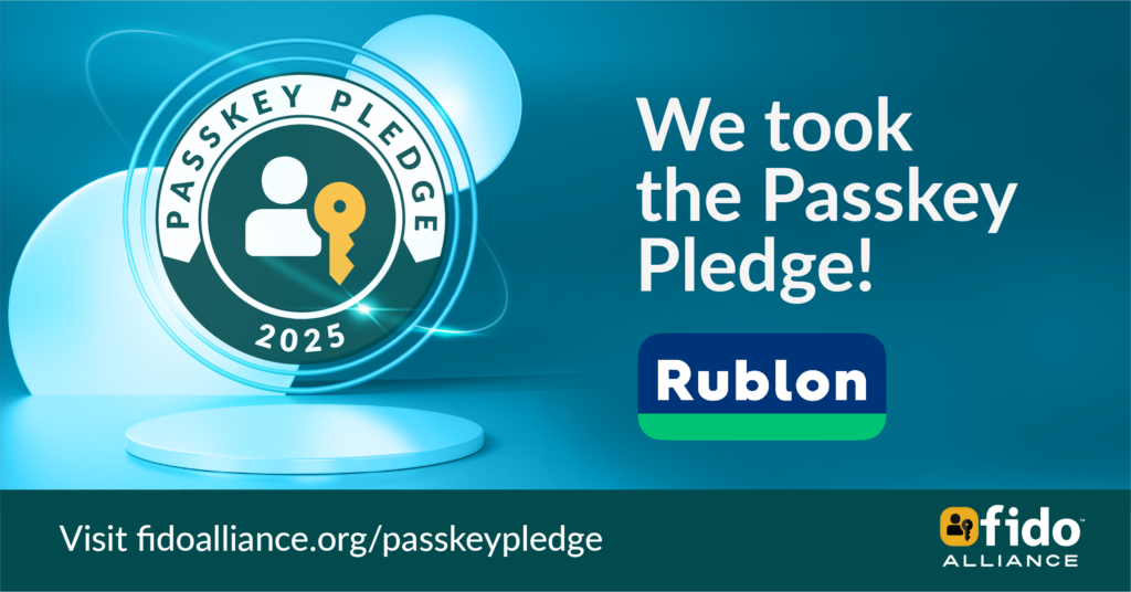 Rublon Takes the FIDO Alliance Passkey Pledge