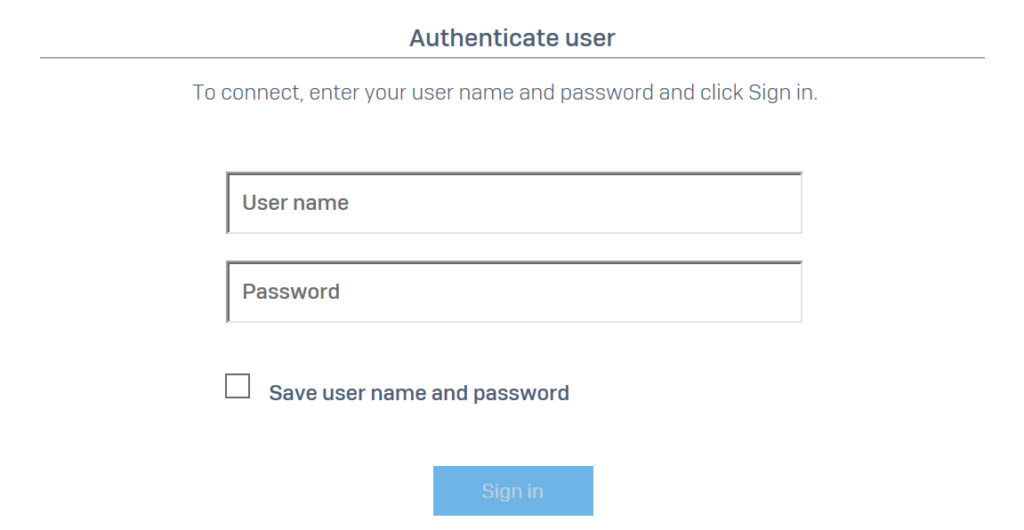 Image showing the Sophos Connect client login page when connecting to the Sophos Firewall SSL VPN