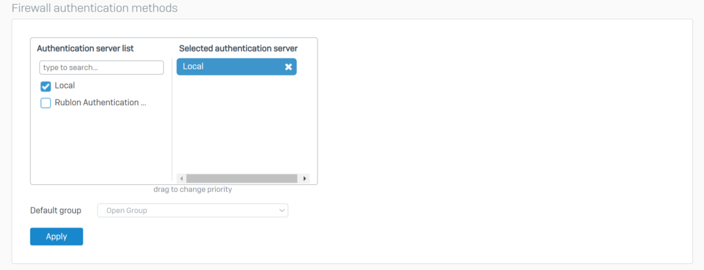 Image showing Firewall authentication methods