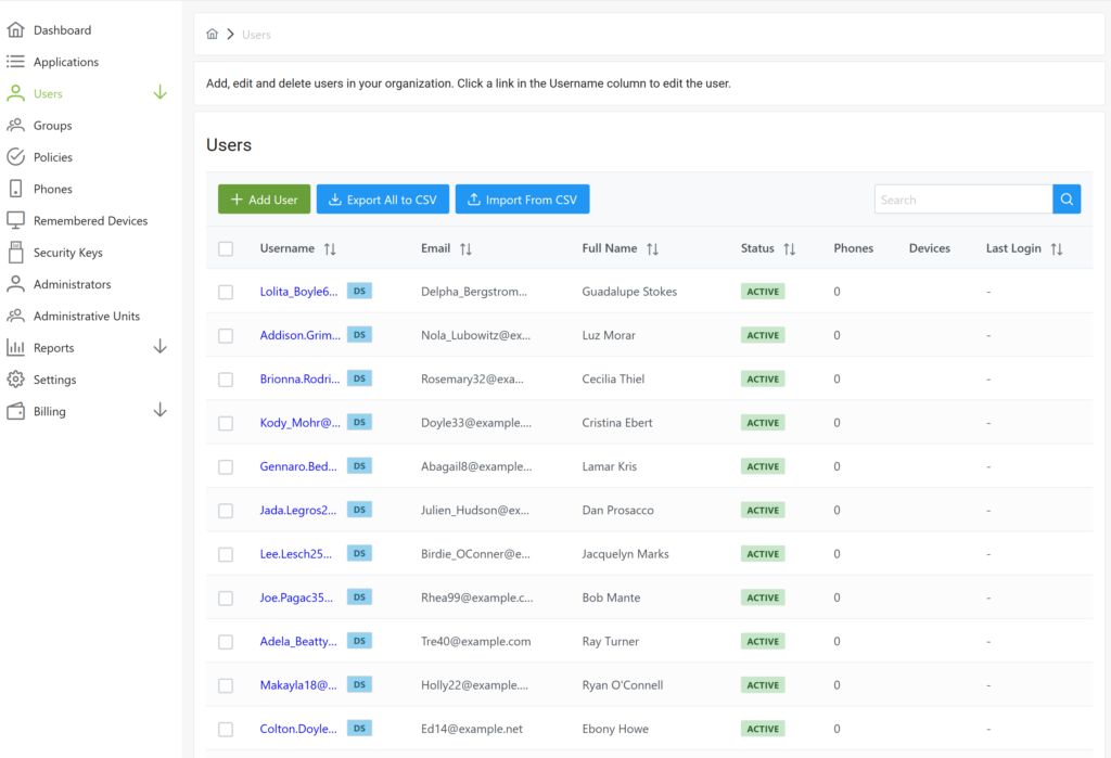 Image showing users synced from Entra ID